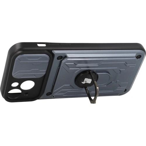 Kup Bizon Case Camshield Card Slot Ring Apple iPhone 14 Plus gri - BIZ218 - {ean13} - Sklep Home Screen