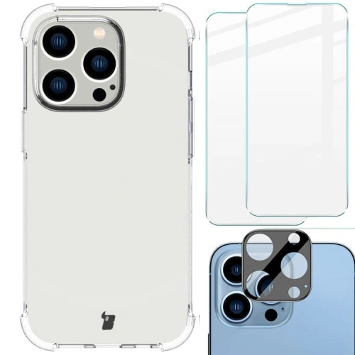 Kup Etui + 2x szkło na ekran + obiektyw Bizon Case Clear Pack do Apple iPhone 14 Pro przezroczyste - BIZ223 - {ean13} - Sklep Home Screen