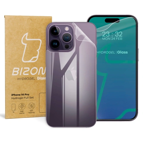 Kup Folie hydrogelové na zadní a přední stranu Bizon Glass Hydrogel Apple iPhone 14 Pro - BIZ226 - {ean13} - Sklep Home Screen