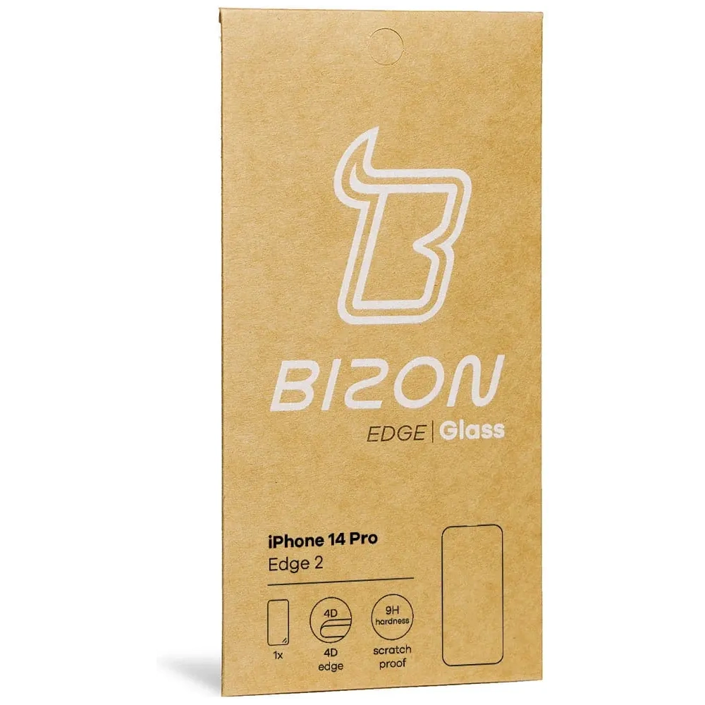 Szkło hartowane Bizon Glass Edge 2 do Apple iPhone 14 Pro czarne