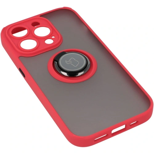 Buy Bizon Case Hybrid Ring Apple iPhone 14 Pro smoky with a red frame - BIZ229 - {ean13} - Home Screen Store Europe