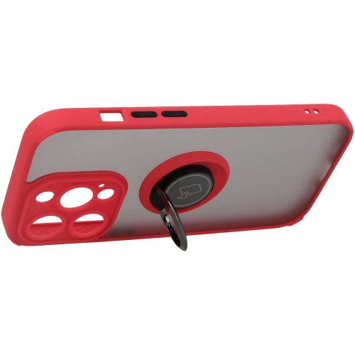 Buy Bizon Case Hybrid Ring Apple iPhone 14 Pro smoky with a red frame - BIZ229 - {ean13} - Home Screen Store Europe