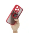Buy Bizon Case Hybrid Ring Apple iPhone 14 Pro smoky with a red frame - BIZ229 - {ean13} - Home Screen Store Europe
