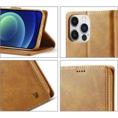Kup Bizon Case Wallet Apple iPhone 14 Pro hellbraun - BIZ230 - {ean13} - Sklep Home Screen
