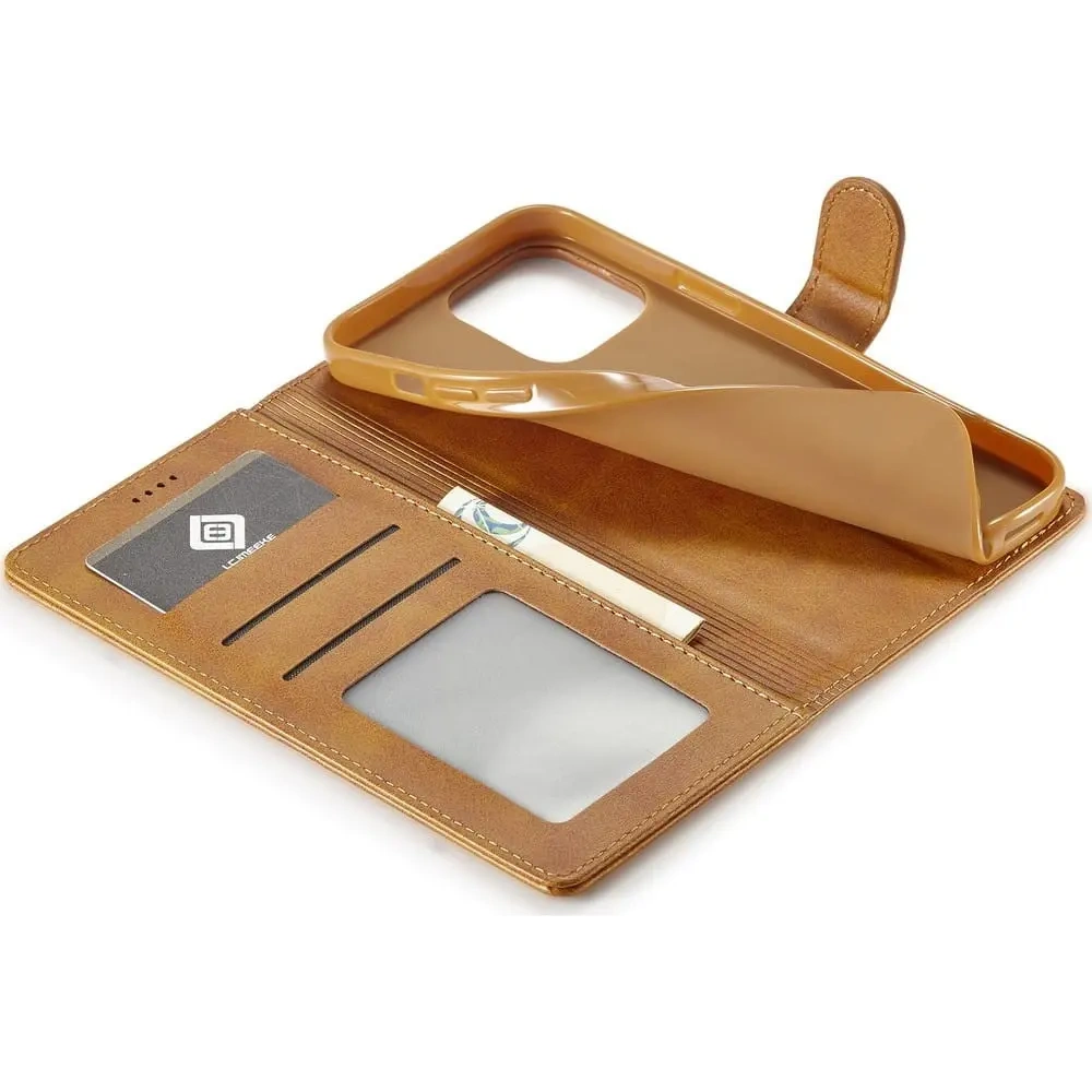 Etui Bizon Case Wallet do Apple iPhone 14 Pro jasnobrązowe