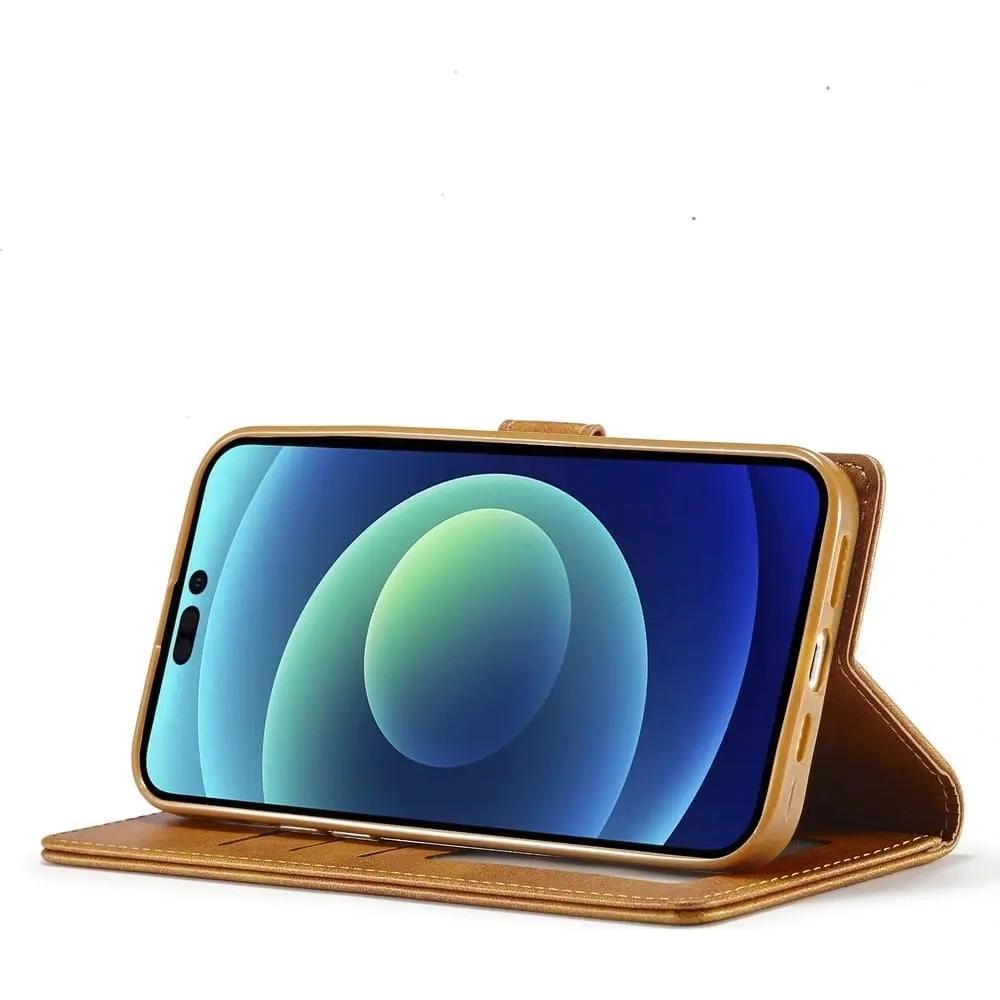 Etui Bizon Case Wallet do Apple iPhone 14 Pro jasnobrązowe