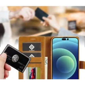 Kup Etui Bizon Case Wallet do Apple iPhone 14 Pro jasnobrązowe - BIZ230 - {ean13} - Sklep Home Screen