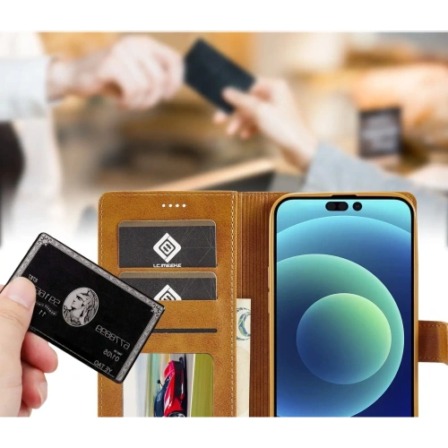 Kup Bizon Case Wallet Apple iPhone 14 Pro hellbraun - BIZ230 - {ean13} - Sklep Home Screen