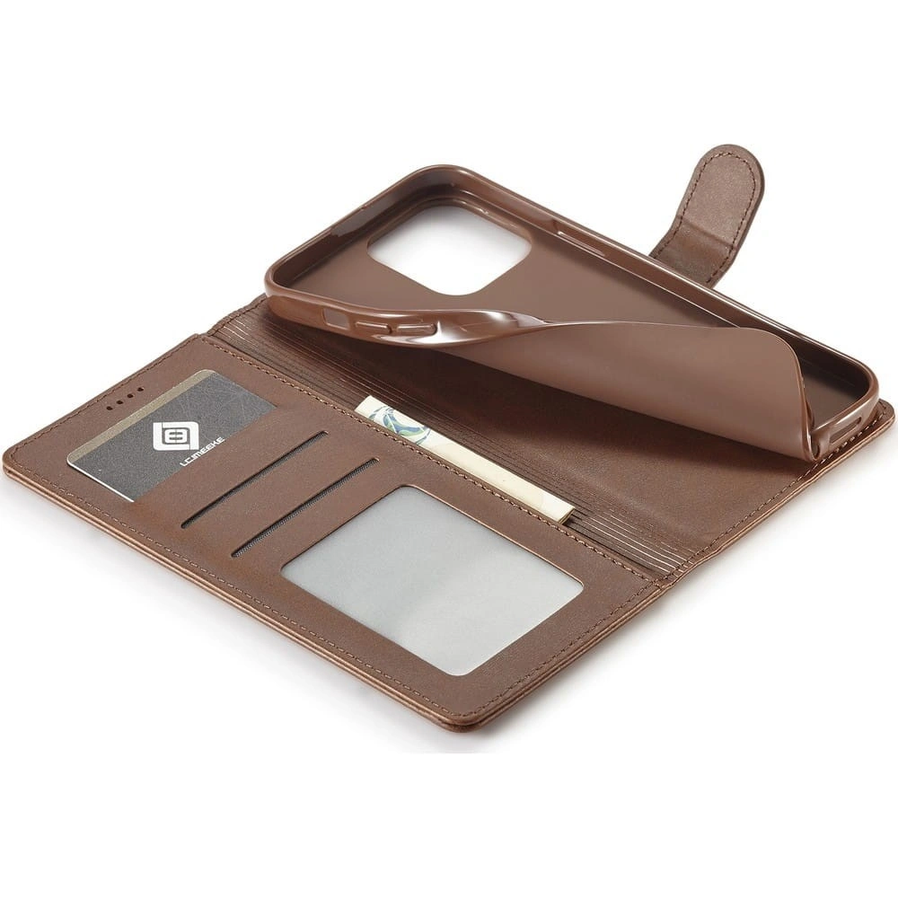 Etui Bizon Case Wallet do Apple iPhone 14 Pro ciemnobrązowe