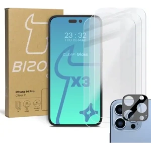 Buy BIZON 3x screen glass + camera glass Apple iPhone 14 Pro - BIZ232 - {ean13} - Home Screen Store Europe