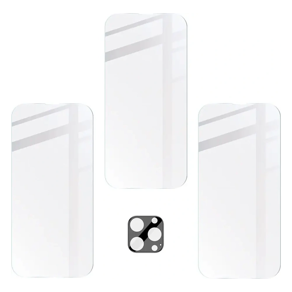 3x Szkło na ekran + szkło na aparat BIZON do Apple iPhone 14 Pro