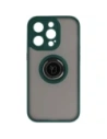 Kup Etui z uchwytem na palec Bizon Case Hybrid Ring do Apple iPhone 14 Pro kouřové s tmavozeleným rámem - BIZ233 - {ean13} - Sklep Home Screen