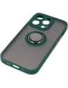 Kup Etui z uchwytem na palec Bizon Case Hybrid Ring do Apple iPhone 14 Pro kouřové s tmavozeleným rámem - BIZ233 - {ean13} - Sklep Home Screen