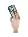 Kup Etui z uchwytem na palec Bizon Case Hybrid Ring do Apple iPhone 14 Pro kouřové s tmavozeleným rámem - BIZ233 - {ean13} - Sklep Home Screen