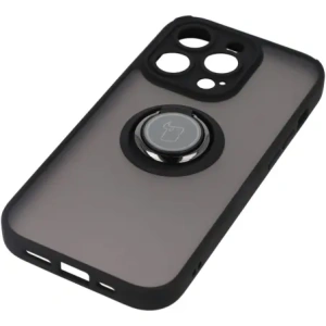 Kup Etui z uchwytem na palec Bizon Case Hybrid Ring do Apple iPhone 14 Pro przydymione z czarną ramką - BIZ234 - {ean13} - Sklep Home Screen
