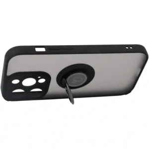 Kup Etui z uchwytem na palec Bizon Case Hybrid Ring do Apple iPhone 14 Pro przydymione z czarną ramką - BIZ234 - {ean13} - Sklep Home Screen