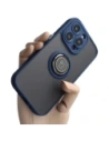 Buy Bizon Case Hybrid Ring Apple iPhone 14 Pro smoky with a navy blue frame - BIZ235 - {ean13} - Home Screen Store Europe