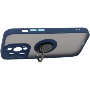 Kup Etui s úchytem na prst Bizon Case Hybrid Ring pro Apple iPhone 14 Pro kouřové s modrým rámečkem - BIZ235 - {ean13} - Sklep Home Screen