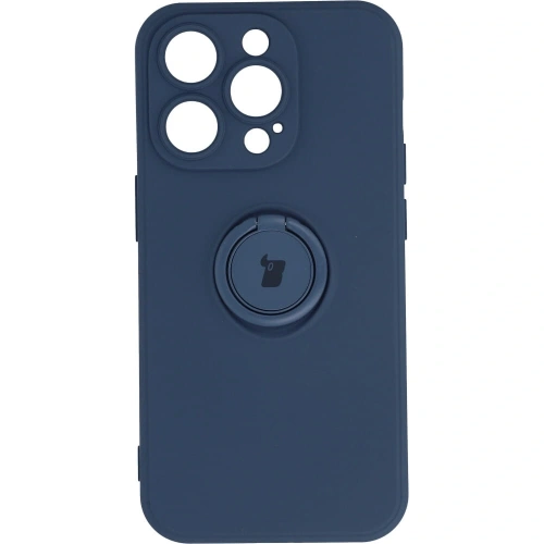Kup Etui Bizon Case Silicone Ring Sq do Apple iPhone 14 Pro granatowe - BIZ236 - {ean13} - Sklep Home Screen