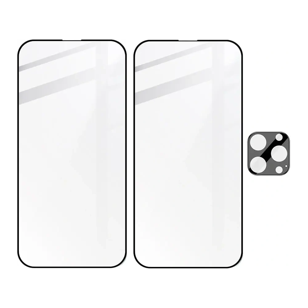 2x Szkło na ekran + szkło na aparat BIZON do Apple iPhone 14 Pro