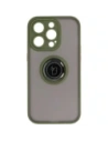 Buy Bizon Case Hybrid Ring Apple iPhone 14 Pro smoky with a green frame - BIZ238 - {ean13} - Home Screen Store Europe