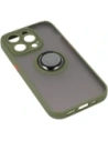 Buy Bizon Case Hybrid Ring Apple iPhone 14 Pro smoky with a green frame - BIZ238 - {ean13} - Home Screen Store Europe
