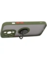 Kup Etui s úchopem na prst Bizon Case Hybrid Ring pro Apple iPhone 14 Pro kouřové s zeleným rámečkem - BIZ238 - {ean13} - Sklep Home Screen