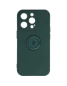Etui Bizon Case Silicone Ring Sq do Apple iPhone 14 Pro ciemnozielone