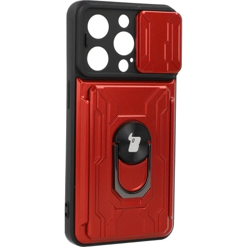 Kup Bizon Case Camshield Kartensteckplatz Ring Apple iPhone 14 Pro rot - BIZ240 - {ean13} - Sklep Home Screen