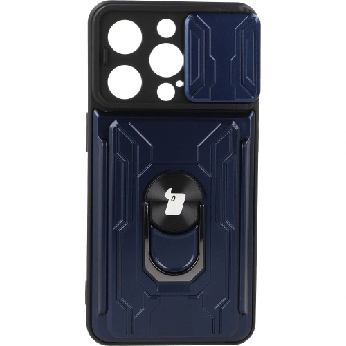 Kup Bizon Case Camshield Kartensteckplatz Ring Apple iPhone 14 Pro marineblau - BIZ241 - {ean13} - Sklep Home Screen