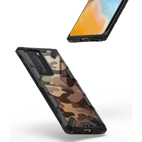 Kup Etui Ringke Fusion-X Huawei P40 Pro Camo (Moro) Black - RGK1147MOB - {ean13} - Sklep Home Screen