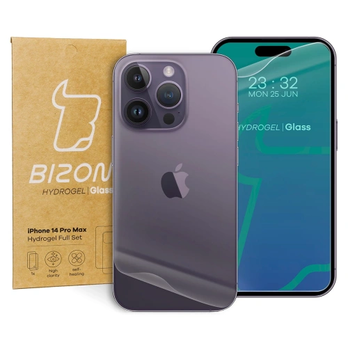 Kup Fólie hydrogelová na zadní a přední stranu Bizon Glass Hydrogel Apple iPhone 14 Pro Max - BIZ249 - {ean13} - Sklep Home Screen