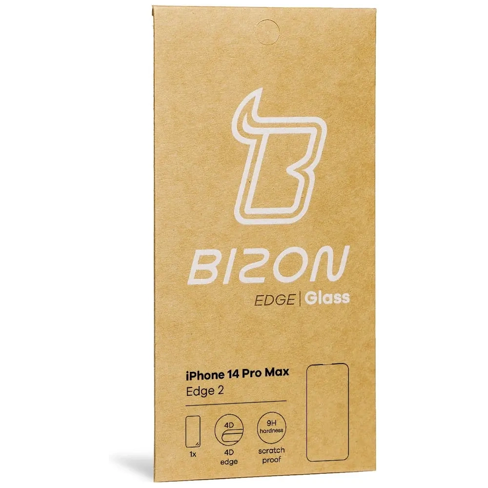 Szkło hartowane Bizon Glass Edge 2 do Apple iPhone 14 Pro Max czarne