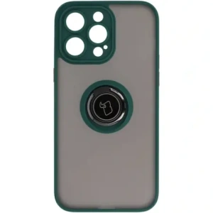 Kup Etui z uchwytem na palec Bizon Case Hybrid Ring do Apple iPhone 14 Pro Max zakouřené s tmavě zeleným rámečkem - BIZ256 - {ean13} - Sklep Home Screen