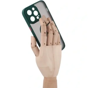 Kup Etui z uchwytem na palec Bizon Case Hybrid Ring do Apple iPhone 14 Pro Max przydymione z ciemnozieloną ramką - BIZ256 - {ean13} - Sklep Home Screen