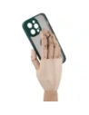 Kup Etui z uchwytem na palec Bizon Case Hybrid Ring do Apple iPhone 14 Pro Max zakouřené s tmavě zeleným rámečkem - BIZ256 - {ean13} - Sklep Home Screen