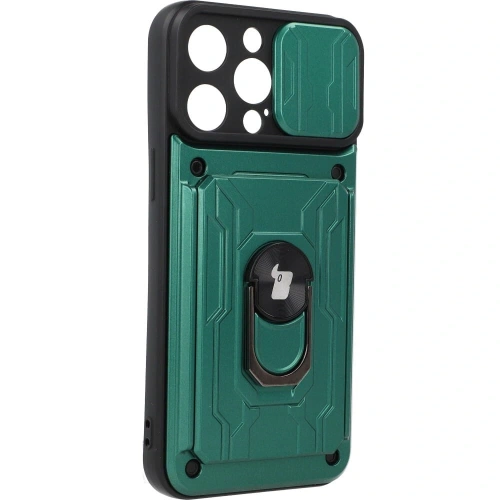 Kup Etui Bizon Case Camshield Card Slot Ring do Apple iPhone 14 Pro Max zelené - BIZ257 - {ean13} - Sklep Home Screen