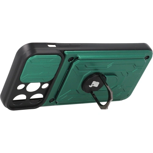 Kup Etui Bizon Case Camshield Card Slot Ring do Apple iPhone 14 Pro Max zelené - BIZ257 - {ean13} - Sklep Home Screen