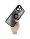 Kup Etui z uchwytem na palec Bizon Case Hybrid Ring do Apple iPhone 14 Pro Max kouřové s černým rámečkem - BIZ259 - {ean13} - Sklep Home Screen