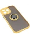 Buy Bizon Case Hybrid Ring Apple iPhone 14 Pro Max smoky with a yellow frame - BIZ260 - {ean13} - Home Screen Store Europe