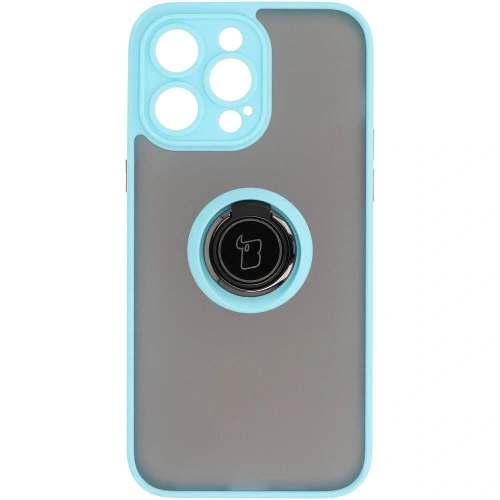 Kup Bizon Case Hybrid Ring Apple iPhone 14 Pro Max fumurii cu un cadru de culoare albastru deschis - BIZ261 - {ean13} - Sklep Home Screen