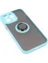 Kup Etui z uchwytem na palec Bizon Case Hybrid Ring do Apple iPhone 14 Pro Max przydymione z jasnoniebieską ramką - BIZ261 - {ean13} - Sklep Home Screen