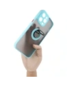 Buy Bizon Case Hybrid Ring Apple iPhone 14 Pro Max smoky with a light blue frame - BIZ261 - {ean13} - Home Screen Store Europe