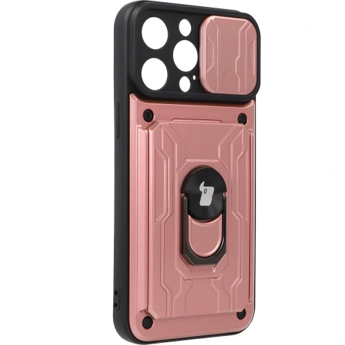Kup Bizon Case Camshield Kártyahely Gyűrű Apple iPhone 14 Pro Max világos rózsaszín - BIZ263 - {ean13} - Sklep Home Screen