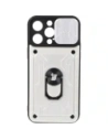 Bizon Case Camshield Card Slot Ring Apple iPhone 14 Pro Max alb