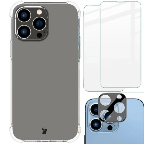 Kup Bizon Case Clear Pack carcasă + 2x sticlă pentru ecran + sticlă pentru obiectiv Apple iPhone 14 Pro Max transparentă - BIZ266 - {ean13} - Sklep Home Screen