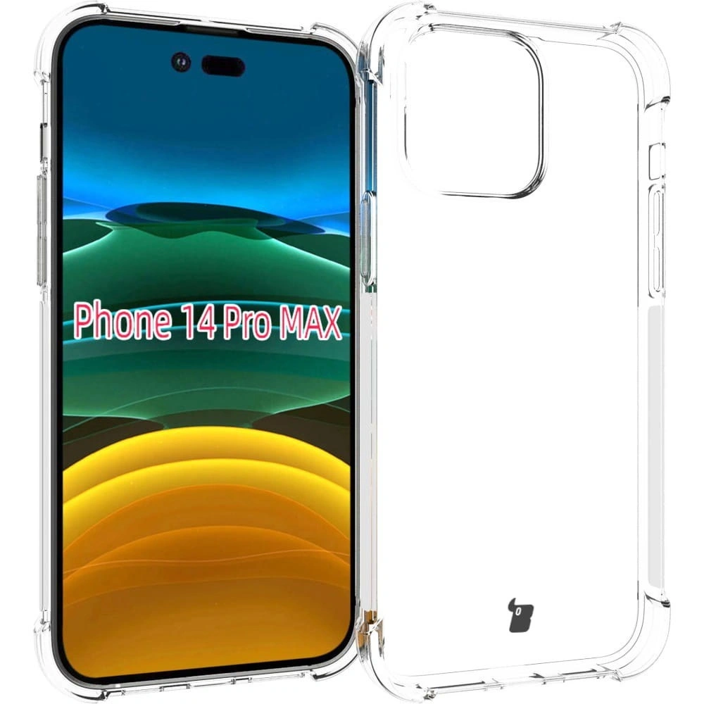Etui + 2x szkło na ekran + obiektyw Bizon Case Clear Pack do Apple iPhone 14 Pro Max przezroczyste