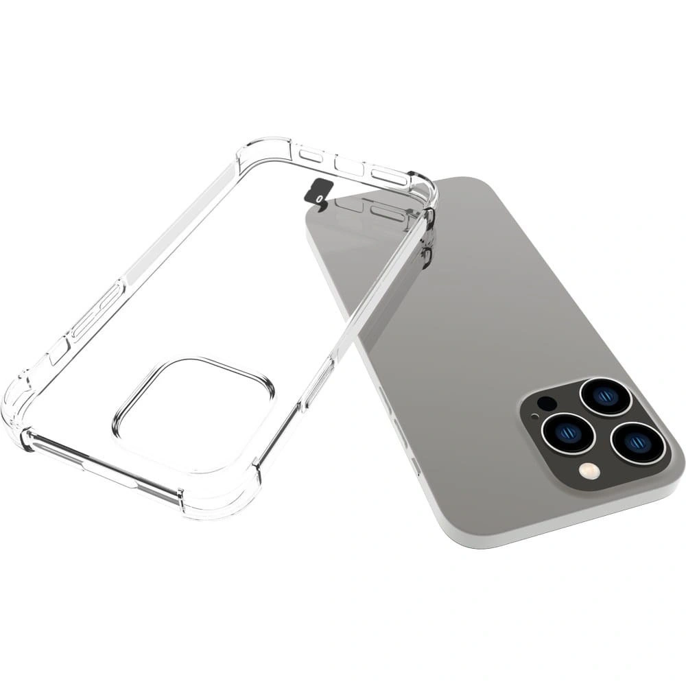 Etui + 2x szkło na ekran + obiektyw Bizon Case Clear Pack do Apple iPhone 14 Pro Max przezroczyste