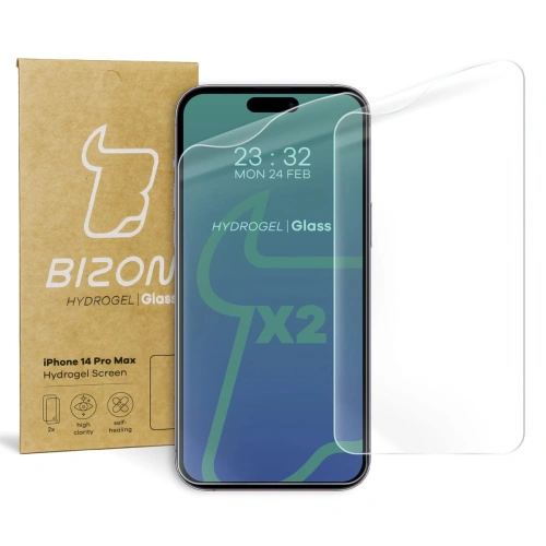 Buy Bizon Glass Hydrogel Apple iPhone 14 Pro Max [2 PACK] - BIZ270 - {ean13} - Home Screen Store Europe