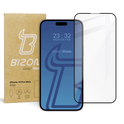 Kup Szkło hartowane Bizon Glass Edge do Apple iPhone 14 Pro Max czarne - BIZ271 - {ean13} - Sklep Home Screen